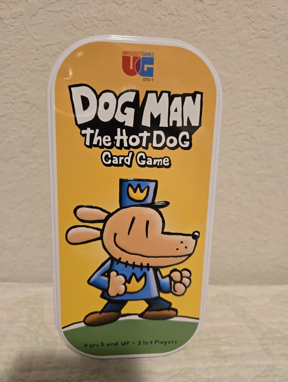 NWT University Games Dog Man The Hot Dog Card Game In Tin.